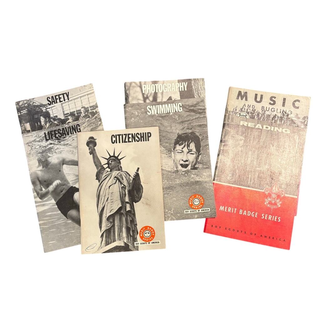 Vintage Lot of 7 Boy Scouts of America BSA, Merit Badge Series Handbooks, PB